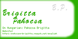 brigitta pahocsa business card